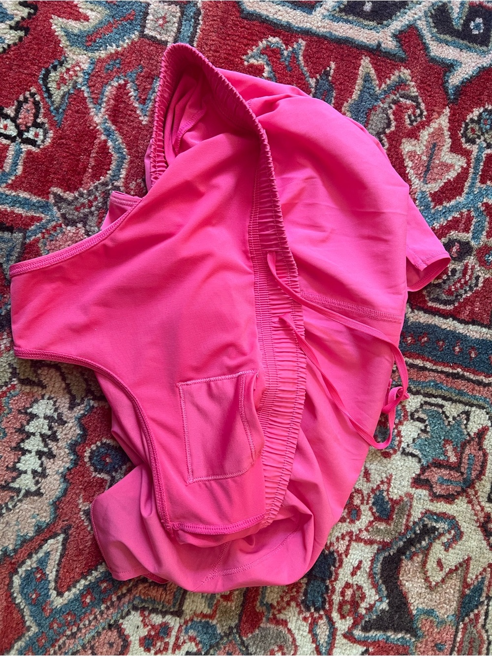 Alo Hot Pink High Rise Lined Stride Shorts— Womens Large - Picture 5 of 9